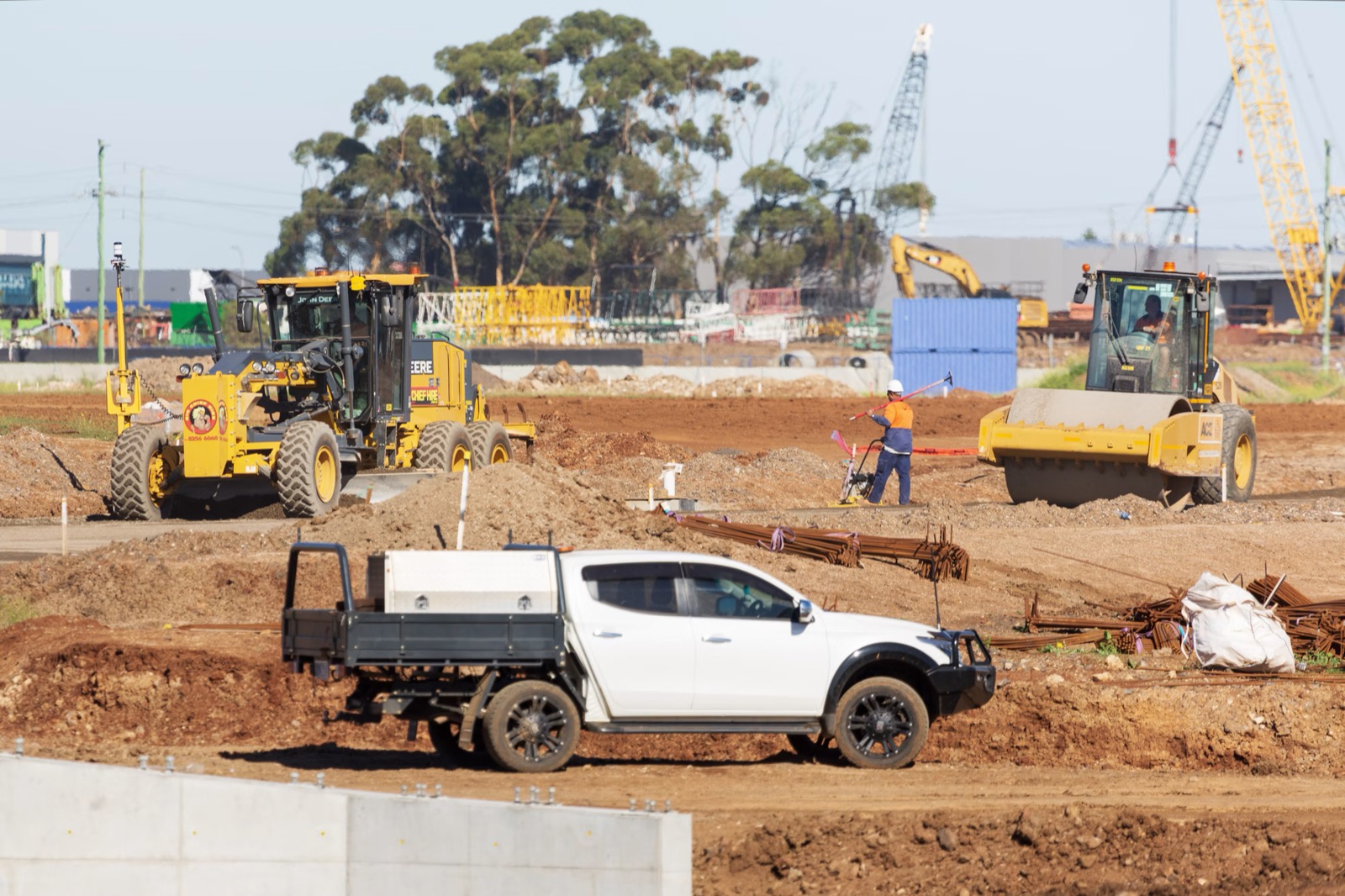 A construction site in Australia, stock photograph